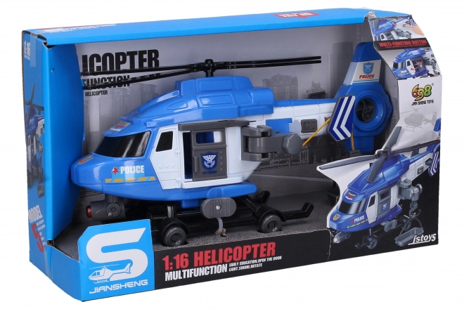 Polizeihubschrauber mit Effekten