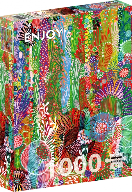 Enjoy Puzzle Blumen Vorhang 1000 Teile