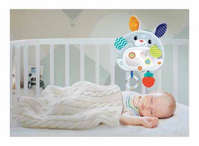 Spieluhr Hase mit Spiegel für das Babybett