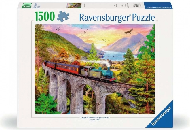 Herbstliche Zugfahrt Puzzle 1500 Teile