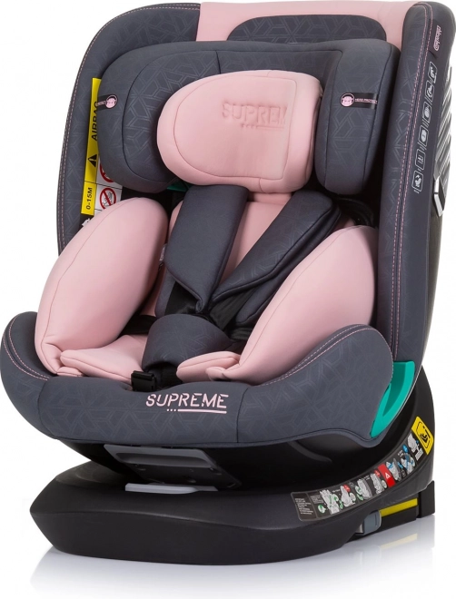 Chipolino Autokindersitz Supreme i-Size 360° Flamingo