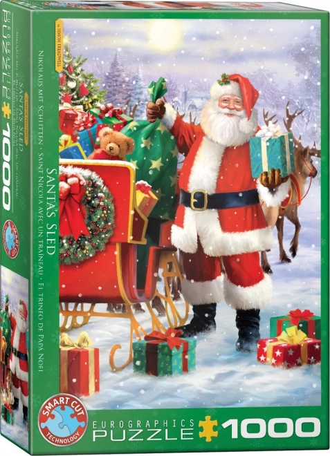 Puzzle Weihnachtsmanns Schlitten 1000 Teile