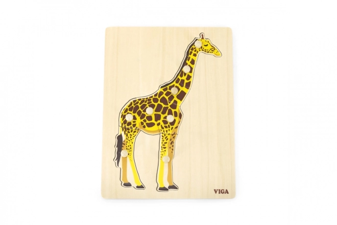 Holzpuzzle Montessori Giraffe