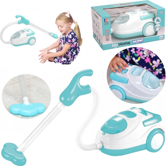Kinder Staubsauger mit Saugfunktion, Licht und Ton - Blau