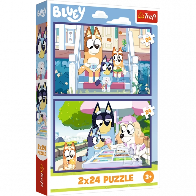 Puzzle-Set 2x24 Zabawna Bluey von BBC