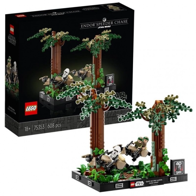 Lego Star Wars Diorama: Verfolgungsjagd auf Endor