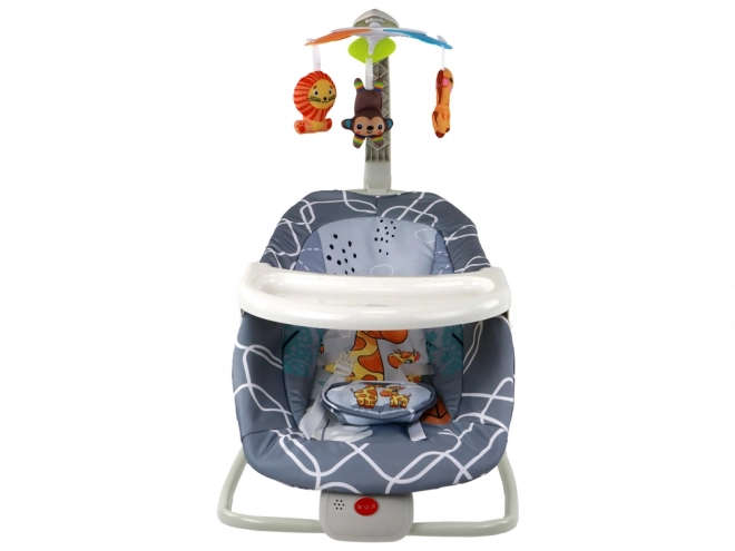 2-in-1 Babywippe und Sitz mit Sound und Vibration - Giraffe