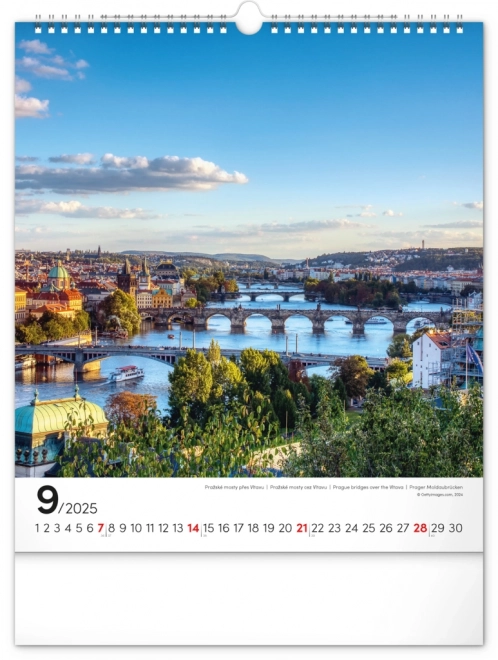 Wandkalender Prag 2025