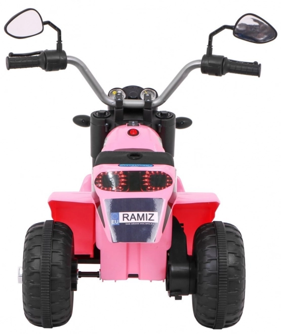 MiniBike für Kinder mit Akku - Rosa mit Sounds und LED-Lichtern