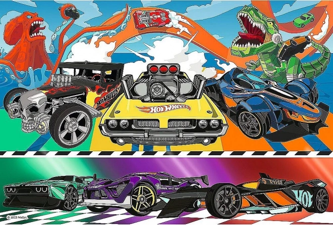 Hot Wheels Rasende Autos Puzzle 100 Teile