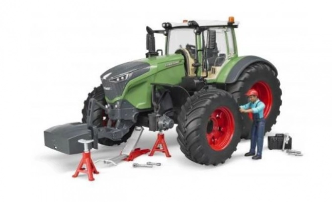 Bruder Fendt 1050 Vario Traktor mit Mechaniker und Werkstattzubehör