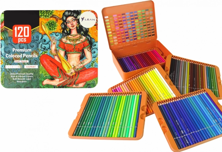 Kleines Künstler-Set 120 Buntstifte mit Organizer