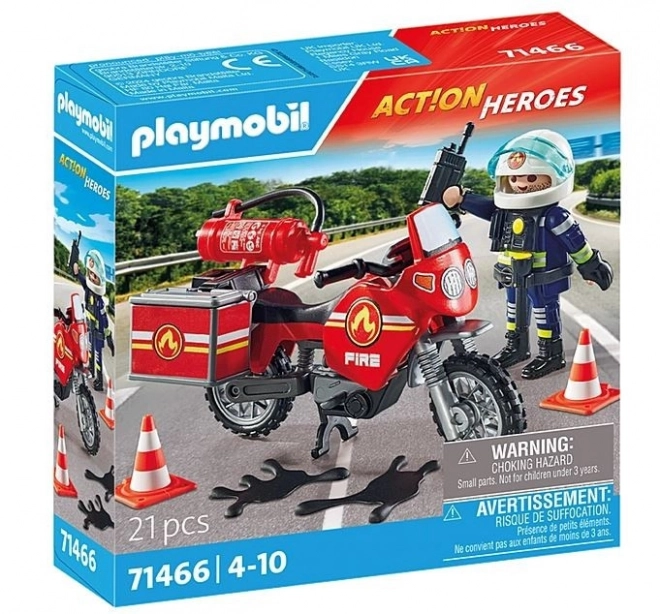 Playmobil Feuerwehr-Motorrad-Unfallset