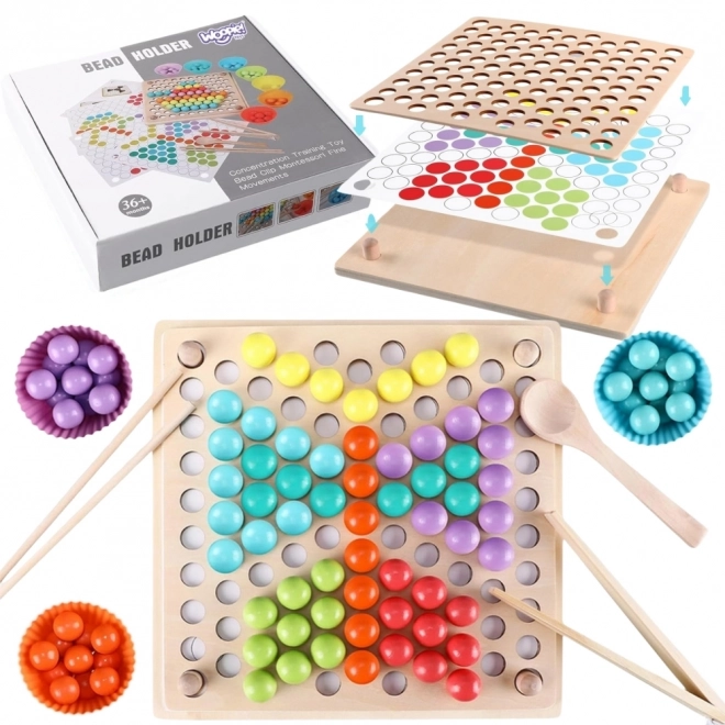 Bunte Kugeln Montessori Mosaiksortierbrett
