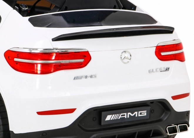 Mercedes Benz GLC63S für Kinder weiß + Fernsteuerung + 4x4 Antrieb + MP3 LED + EVA + sanfter Start