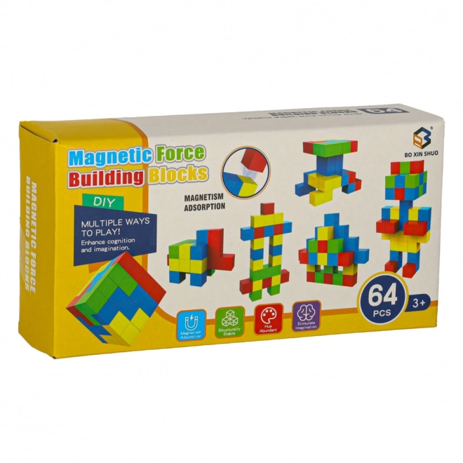 Magnetische Bauklötze - Kubisches Set 64 Stk
