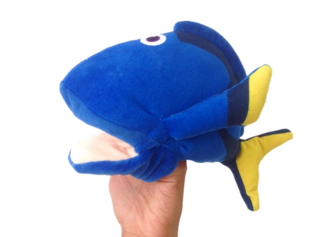 Plüsch-Handpuppe Blauer Fisch