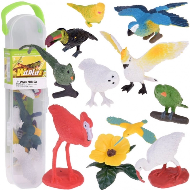 Farbenfrohe Figuren Exotische Vögel Set