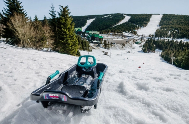 Lenkbare Skipper Schlitten Titan Eisblau