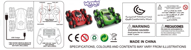 Woopie Unterhaltsames RC Auto mit 360° Akrobatik und 2,4 GHz Fernsteuerung