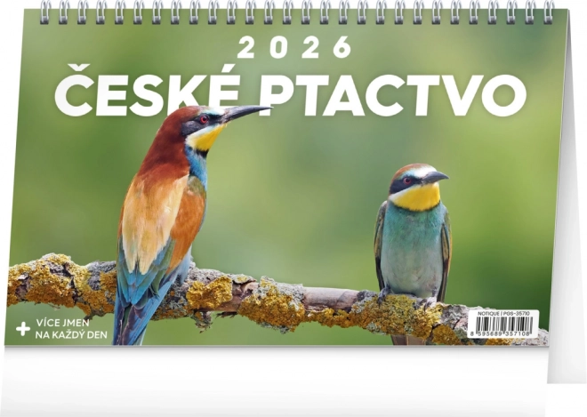 Tischkalender Tschechische Vogelwelt 2026