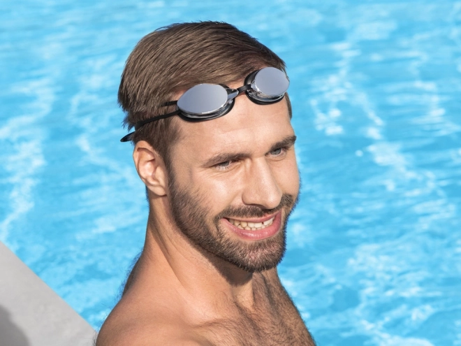 Lusterglas-Schwimmbrille für Erwachsene und Jugendliche – Schwarz