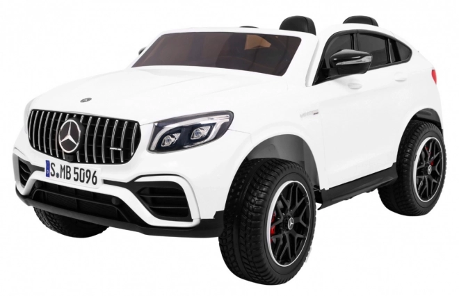 Mercedes GLC 63S Kinderauto Weiß + 4x4 + MP4 + LED + Ökoleder + Langsamer Start + EVA