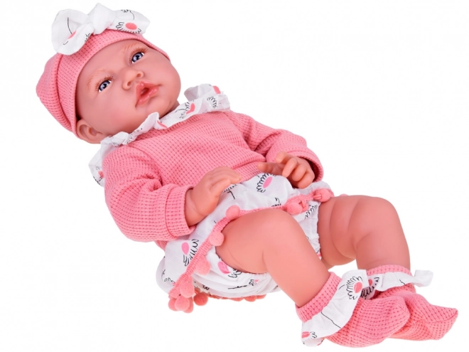 Interaktive Babypuppe Mädchen mit rosa Set