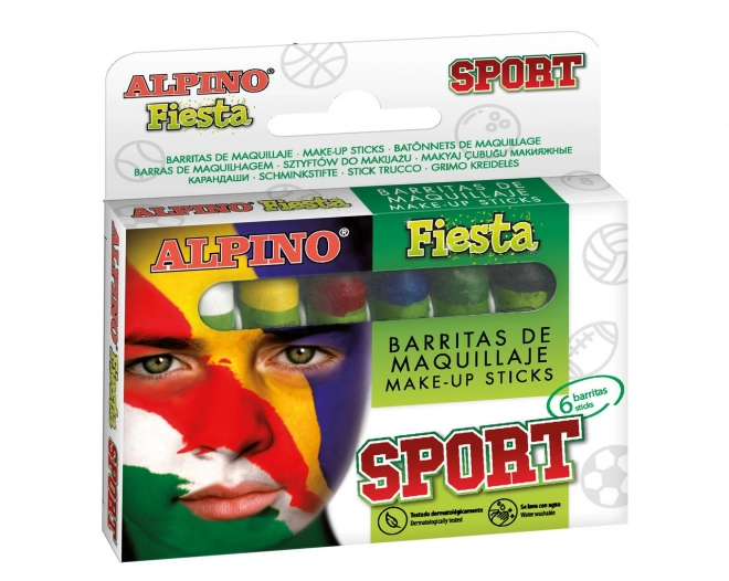 Alpino Gesichtsmalstifte Sportfan 6 Farben