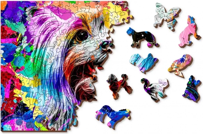 Holzpuzzle Pop Art Yorkshire Terrier