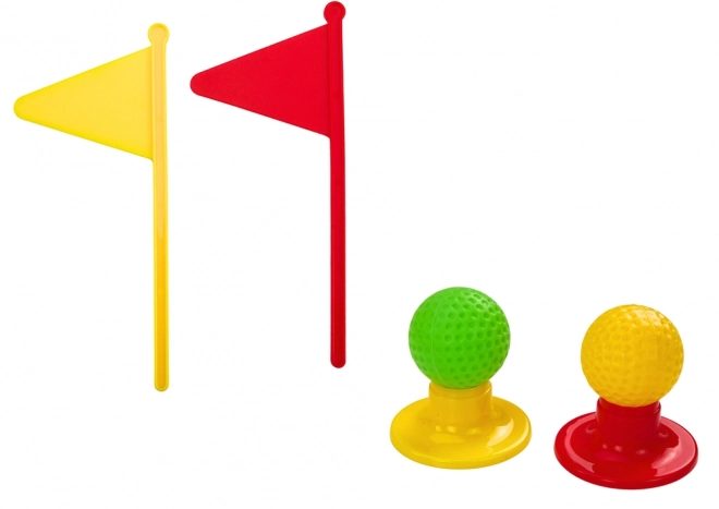 Mini-Golf-Set mit Wagen und 4 Schlägern