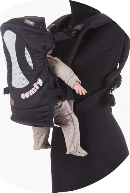 Babytrage Comfy Schwarz Rosa