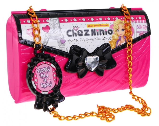 Stilvolle rosa Handtasche mit Kette