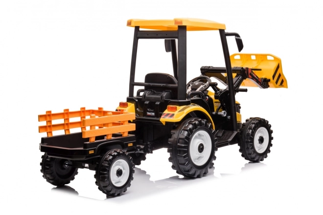 Kindertraktor mit Anhänger Gelb