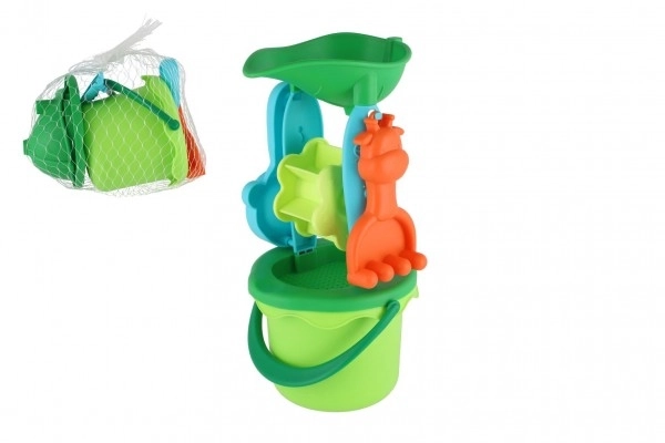 Spielset für den Sandkasten mit Eimer, Sieb und Sandmühle