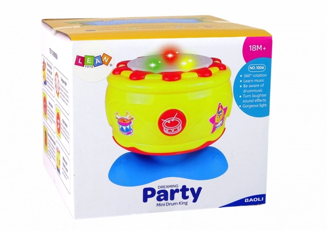 Große interaktive Musik-Trommel mit Lichtern 19 cm