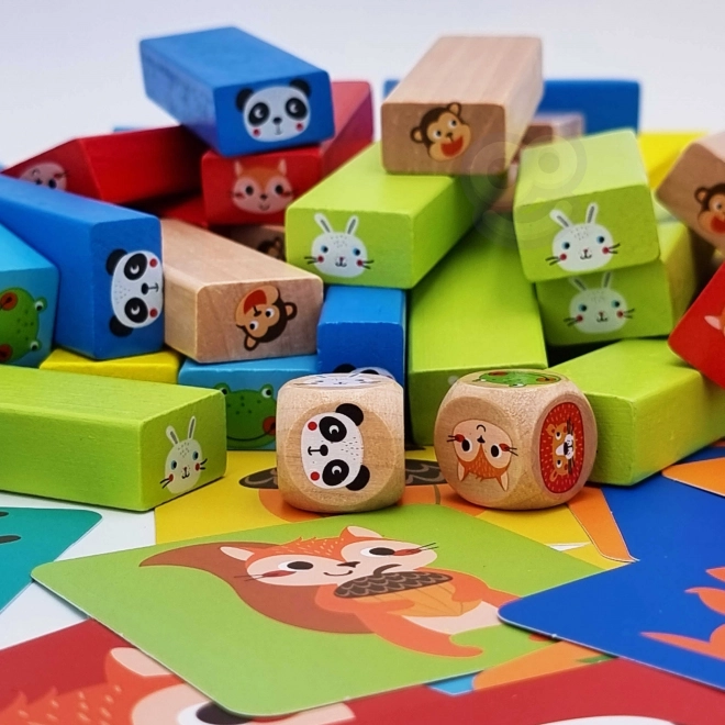 Holzspiel Jenga Tiere TOOKY TOY