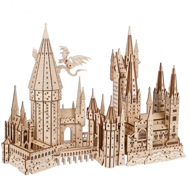 Ugears 3D Holzmechanik-Puzzle Schloss Hogwarts, Harry Potter