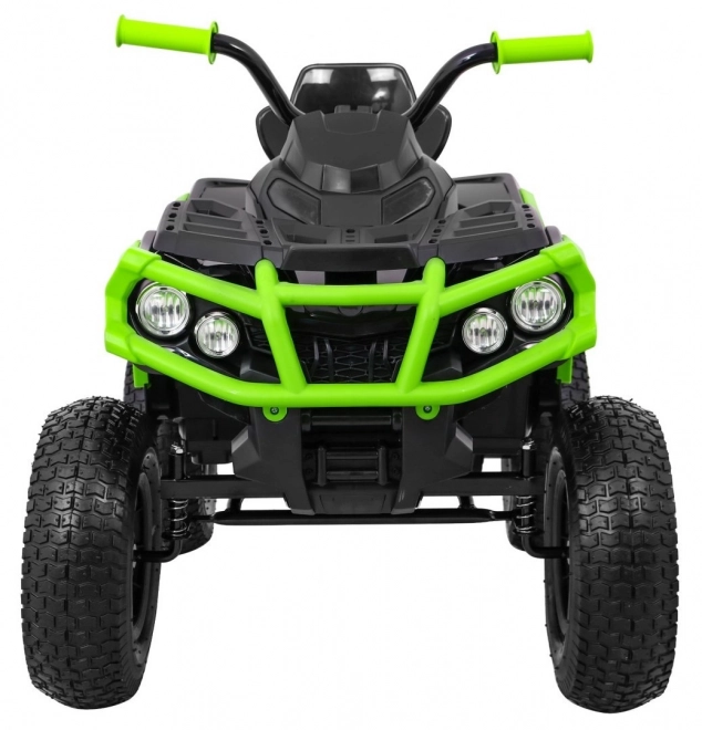 Kinder-Quad ATV Air Batterie Quad Schwarz-Grün + aufblasbare Räder + Radio MP3 + langsamer Start