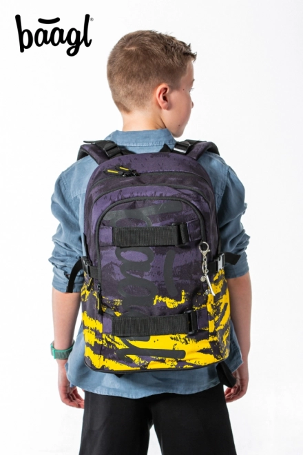 BAAGL 3er Set Skate Dune: Rucksack, Federmäppchen, Beutel