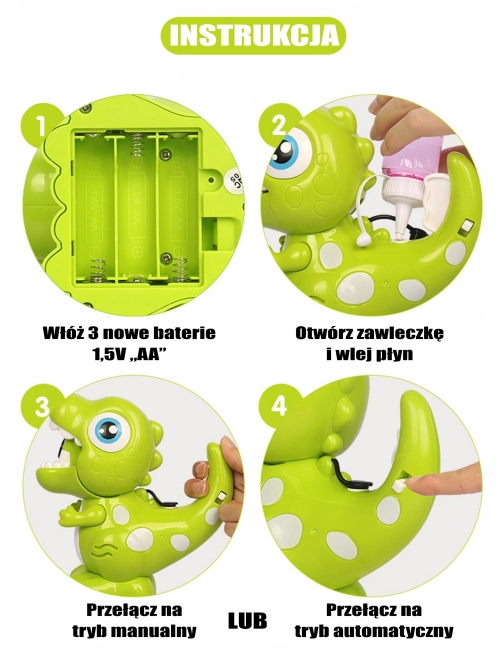Woopie Dino-Maschine für Seifenblasen