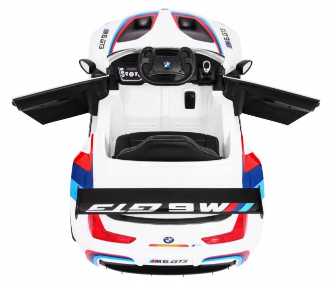 BMW M6 GT3 Kinderauto mit Batterie Weiß + Belüftung + MP3 Sounds Lichter + Fernsteuerung