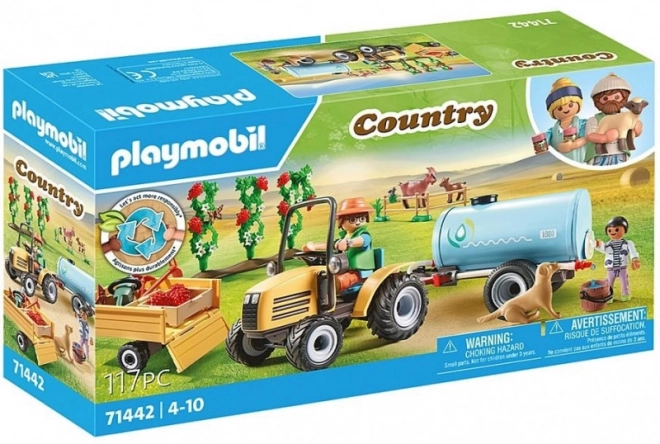 Traktor mit Anhänger und Wassertank Spielset