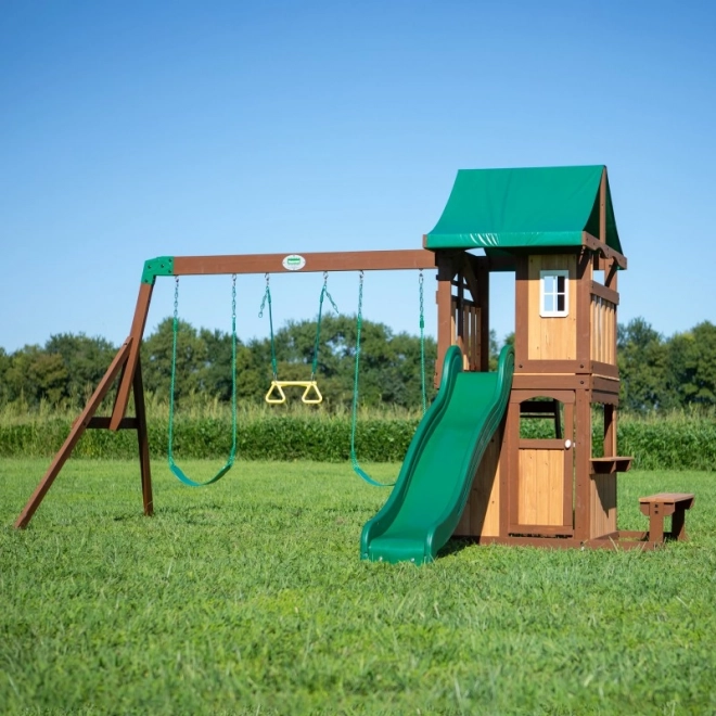 Holzspielplatz Lakewood mit Schaukel und Rutsche von Backyard Discovery