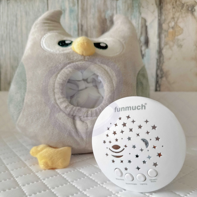 Plüsch Eule Nachtlicht Projektor 2-in-1 mit Schlafliedern - WOOPIE BABY