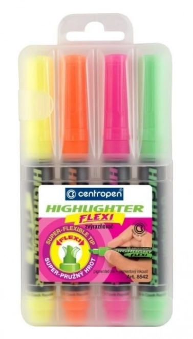 Neon Flexi Textmarker Set, 4 Stück