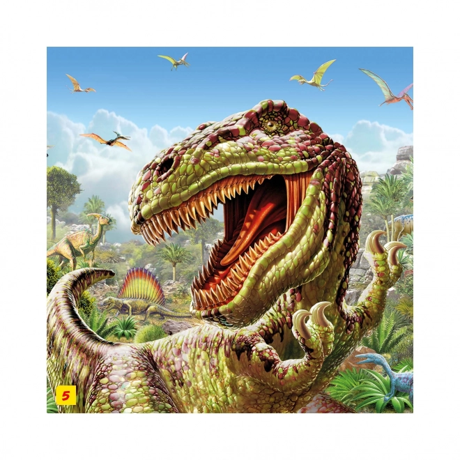 Puzzle mit Dinosaurier-Figur: Tyrannosaurus Rex 60 Teile