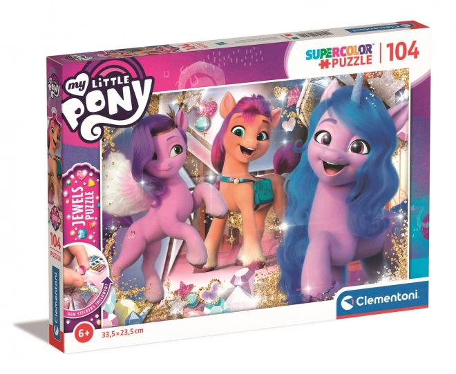 Clementoni Puzzle mit Edelsteinen My Little Pony 104 Teile