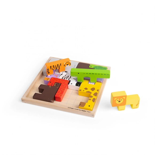 Safari Tiere Holz Puzzle von Bigjigs Toys