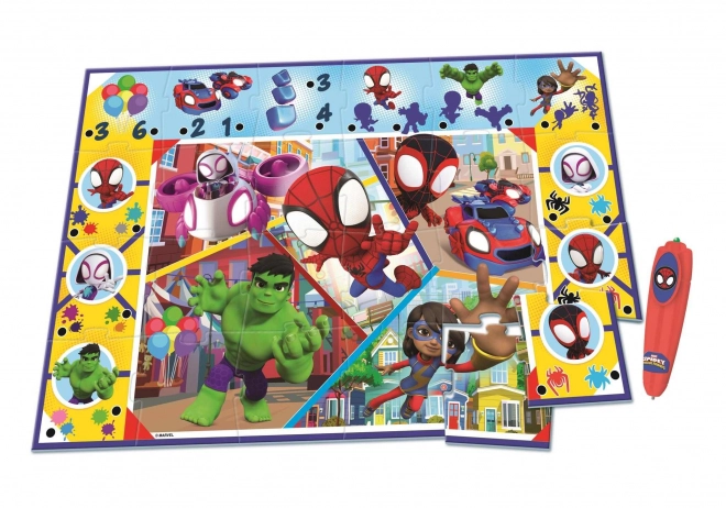 Clementoni Bodenpuzzle mit Interaktivem Stift Spidey und Seine Fantastischen Freunde